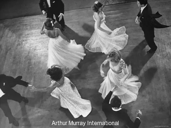 Vintage Arthur Murray mail-order footprint dance steps diagram
